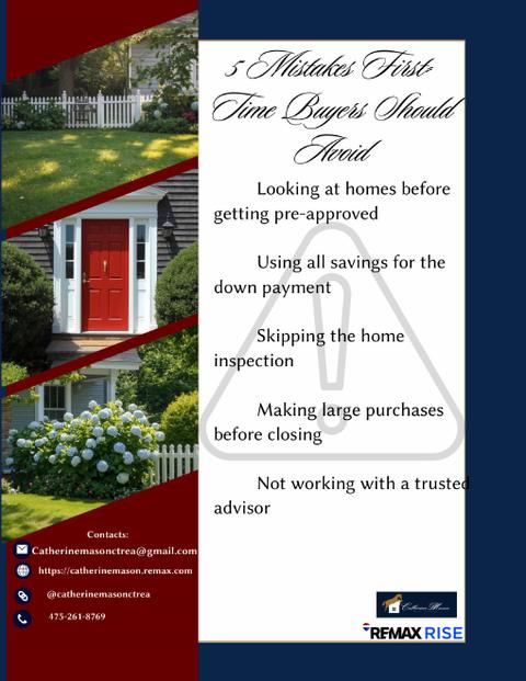 Page from Catherine's Buyer Guide: 5 Mistakes First-Time Buyers Should Avoid